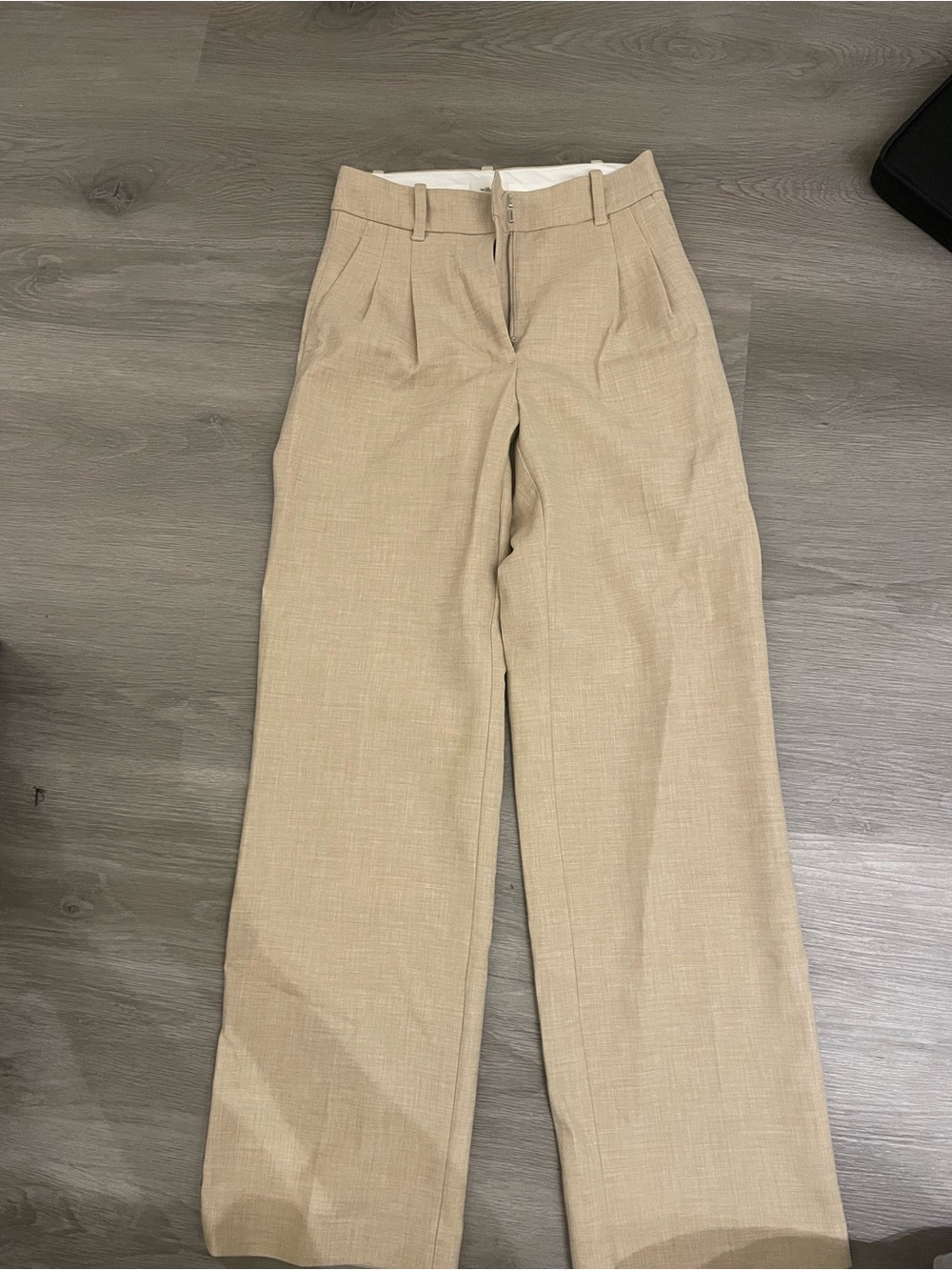 Wilfred Beige High-Rise Wide-Leg Trousers